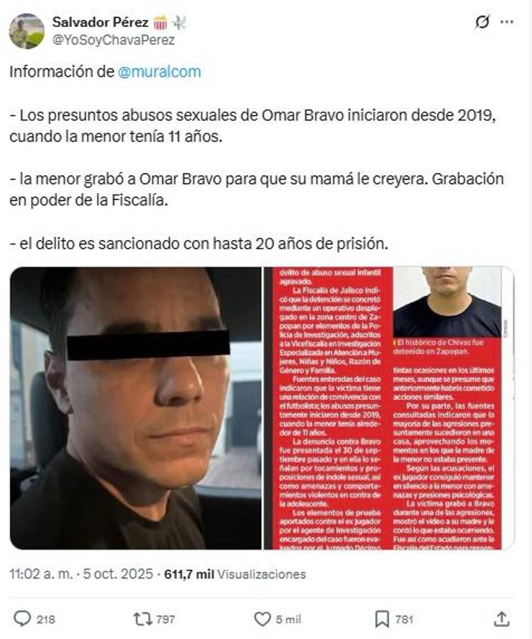 Omar Bravo fue llevado a la cárcel de donde se escapó el 'Chapo' Guzmán y surgen nuevos detalles: La pequeña lo grabó