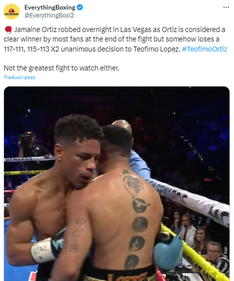 Teófimo López retuvo la corona con polémica y la prensa reacciona: “Defensa exitosa” y “Jamaine Ortiz fue robado”