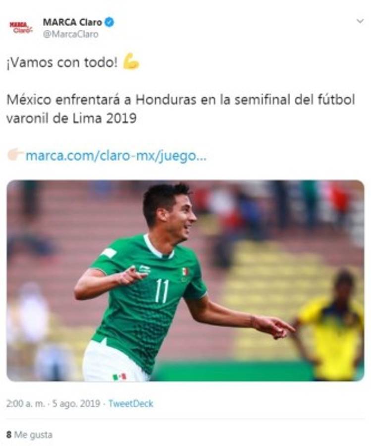 Honduras se enfrentará a México en los Panamericanos y esto dicen los medios