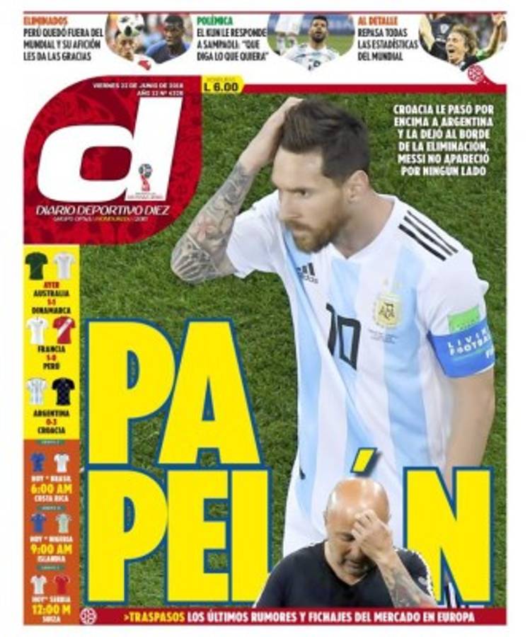 ¡BRUTAL! Las portadas de todo el mundo contra Argentina: 'Damos pena'