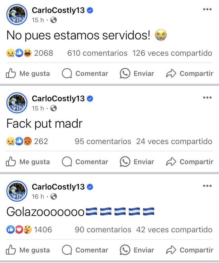 La reacción de Costly, el gran señalado de la prensa de Honduras y directivo atiza contra Rougier