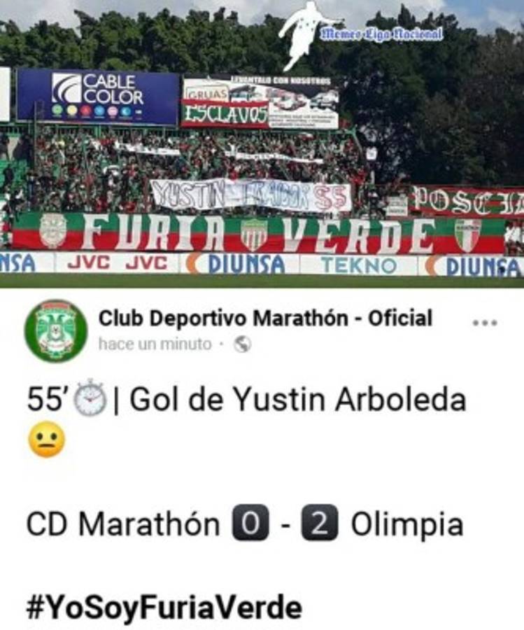 Motagua y Marathón son destruidos con memes tras perder sus partidos
