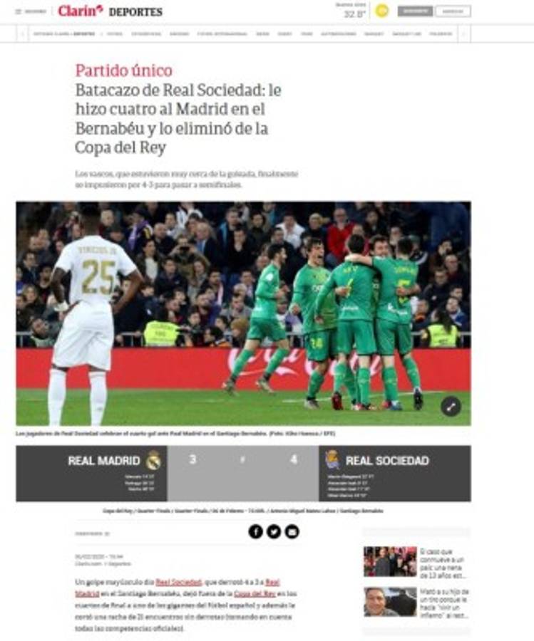 'Fracasotote' y 'Humillante': Lo que dice la prensa de la eliminación del Real Madrid