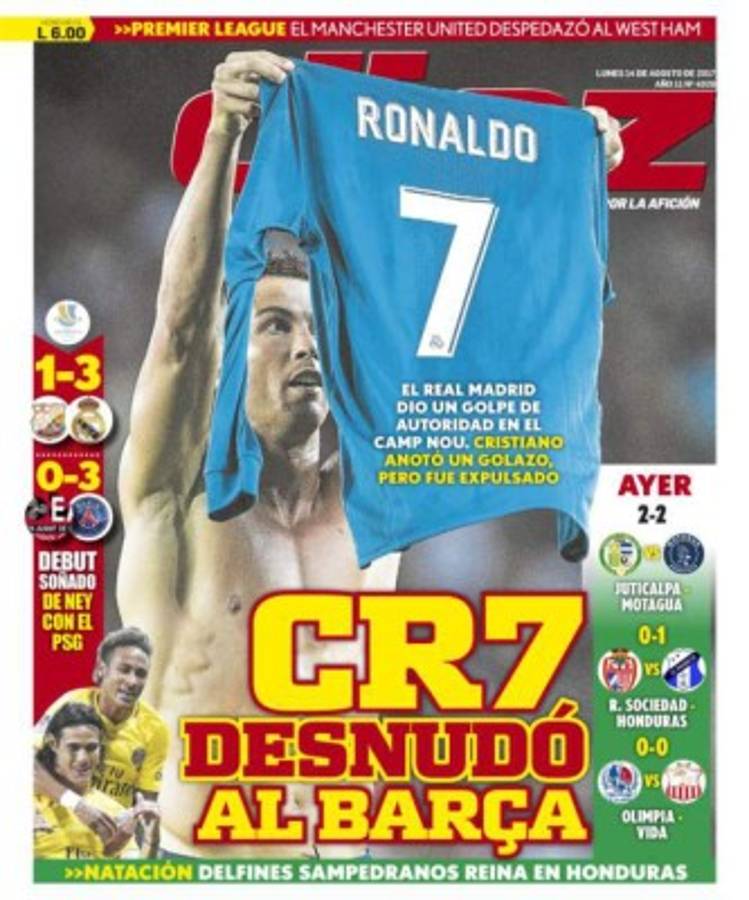 ¿Y Messi? Las portadas de los diarios más importantes en el mundo se rinden a Cristiano