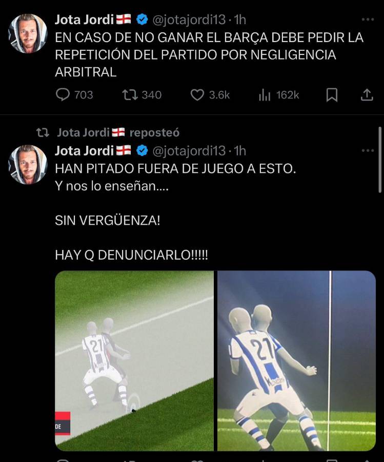 “Se debe repetir el partido” “¿la tecnología no sirve?”: la prensa reacciona tras la derrota polémica del Barcelona ante la Real