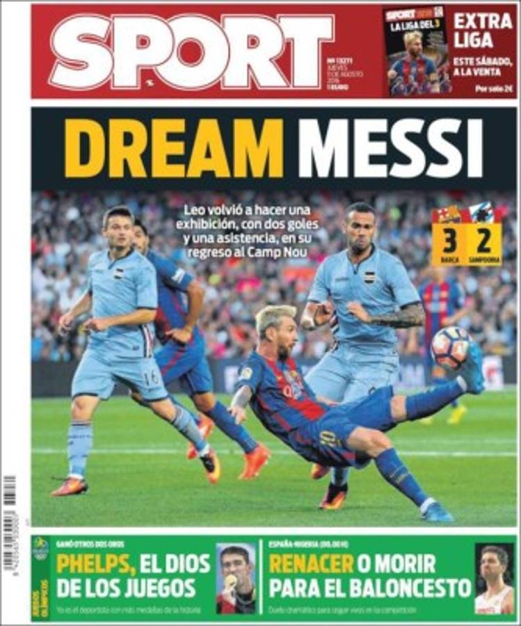 PORTADAS: Argentina llora; Honduras ríe y celebra la clasificación a cuartos de Rio-2016