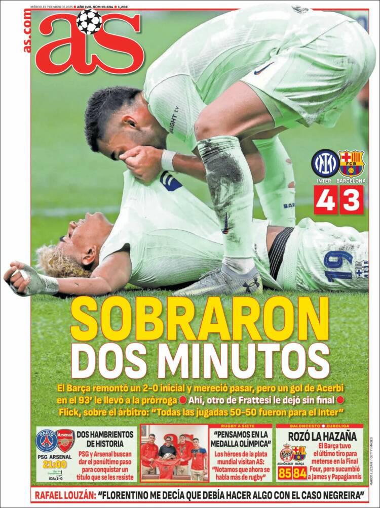 Barcelona quedó eliminado y así reacciona la prensa: Estaba claro que los árbitros harían su trabajo contra nosotros