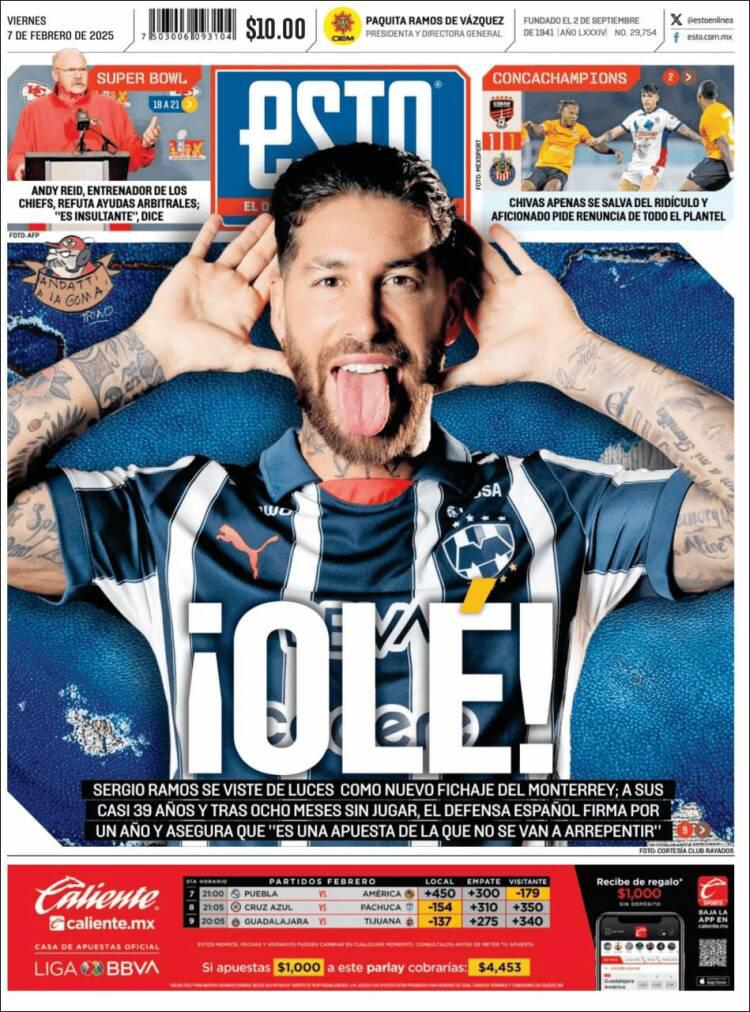 ¿Qué dijo Faitelson? La prensa reacciona por el fichaje de Sergio Ramos con Monterrey y se confirma cuándo llega a México