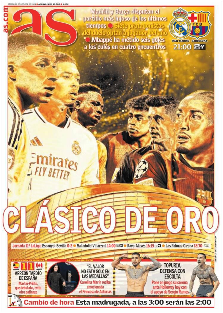 “Ganas de volver a ganarles”: la reacción de la prensa previo al Clásico Real Madrid-Barcelona en el Santiago Bernabéu