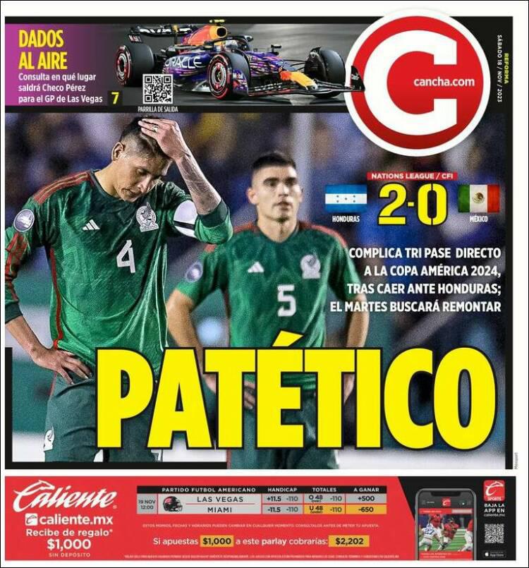 “México es exhibido”, “Papelón” y “Fue un paseo”: prensa azteca amanece frustrada por el gran triunfo de Honduras