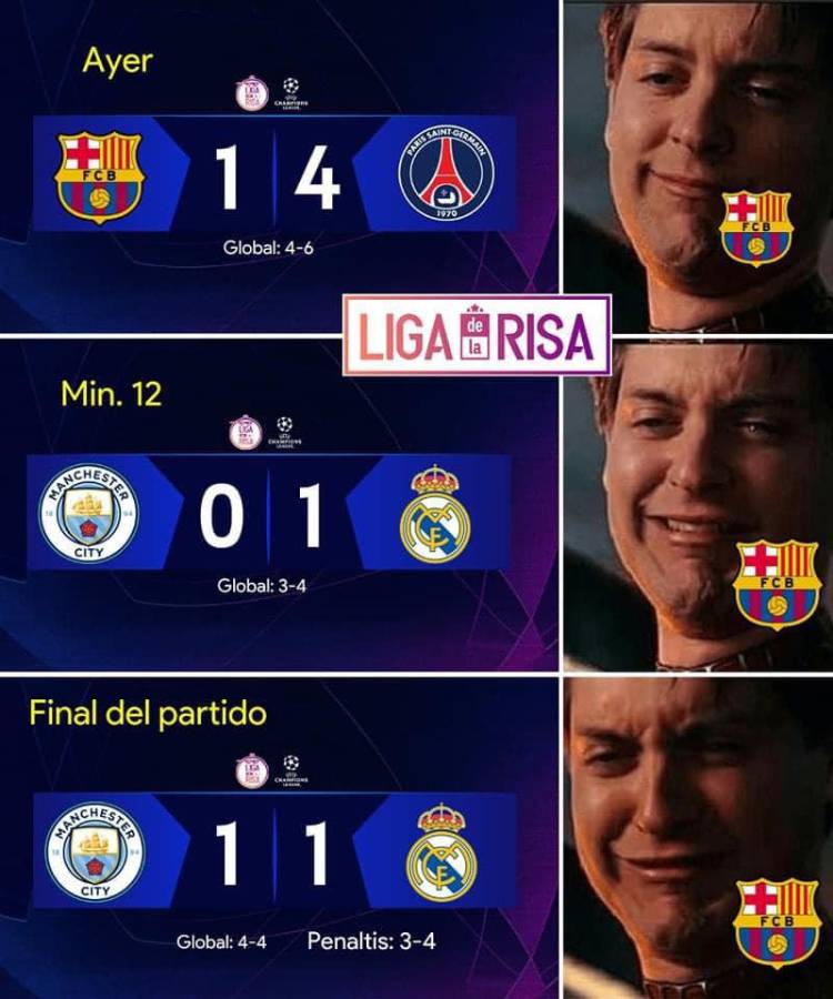 ¡Estallaron los memes! Las burlas contra el City y Barcelona por el triunfo del Real Madrid en Champions