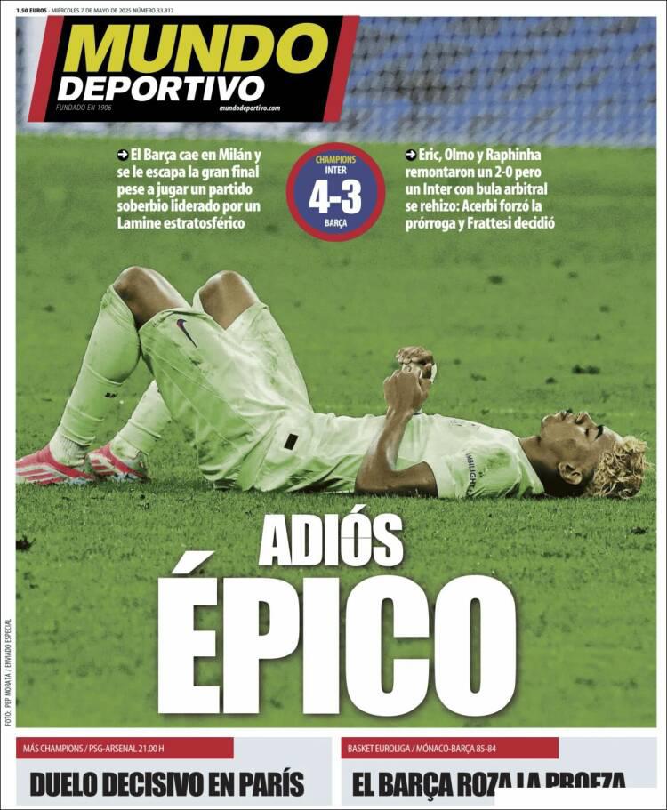 Barcelona quedó eliminado y así reacciona la prensa: Estaba claro que los árbitros harían su trabajo contra nosotros