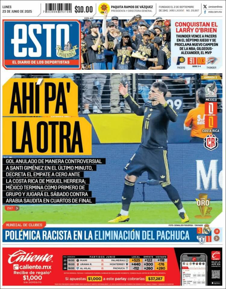 Se libra de Estados Unidos: prensa mexicana reacciona por el polémico empate ante Costa Rica y esto dijo Faitelson