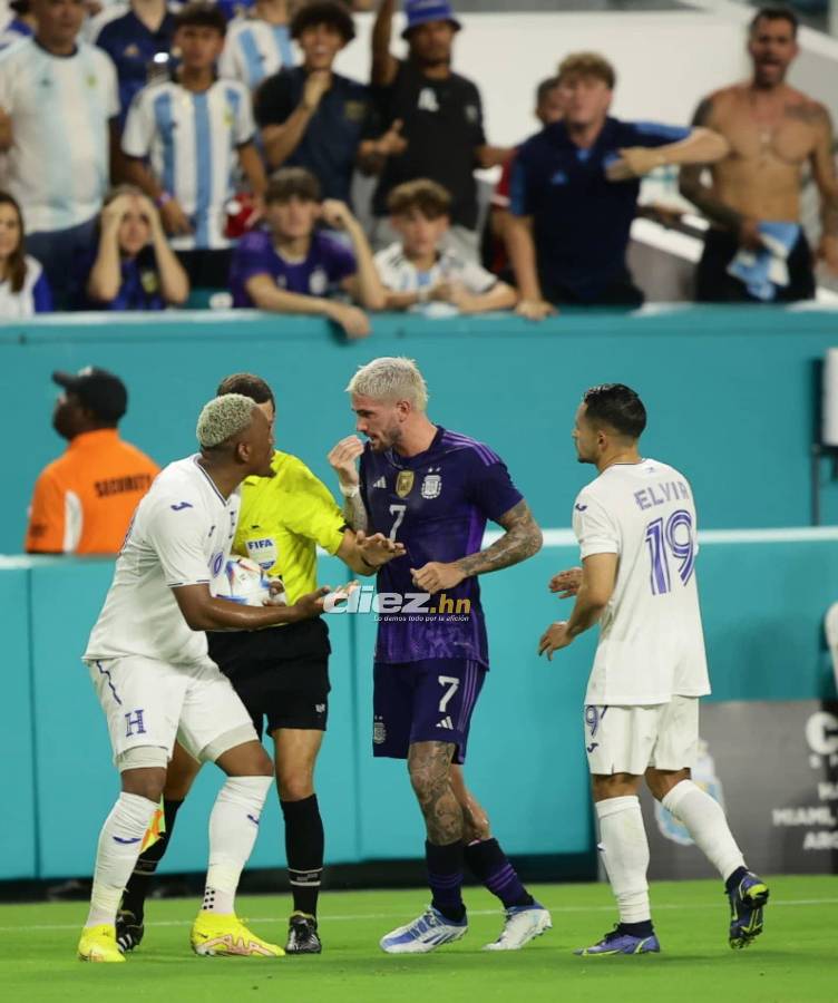 NO SE VIO EN TV del Argentina-Honduras: La bronca entre De Paul y Deiby, las selfies de Denil Maladonado y la petición a Messi con el Barcelona