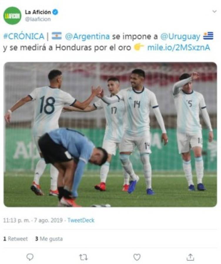 Lo que dicen los medios de Argentina sobre la final ante Honduras en Panamericanos