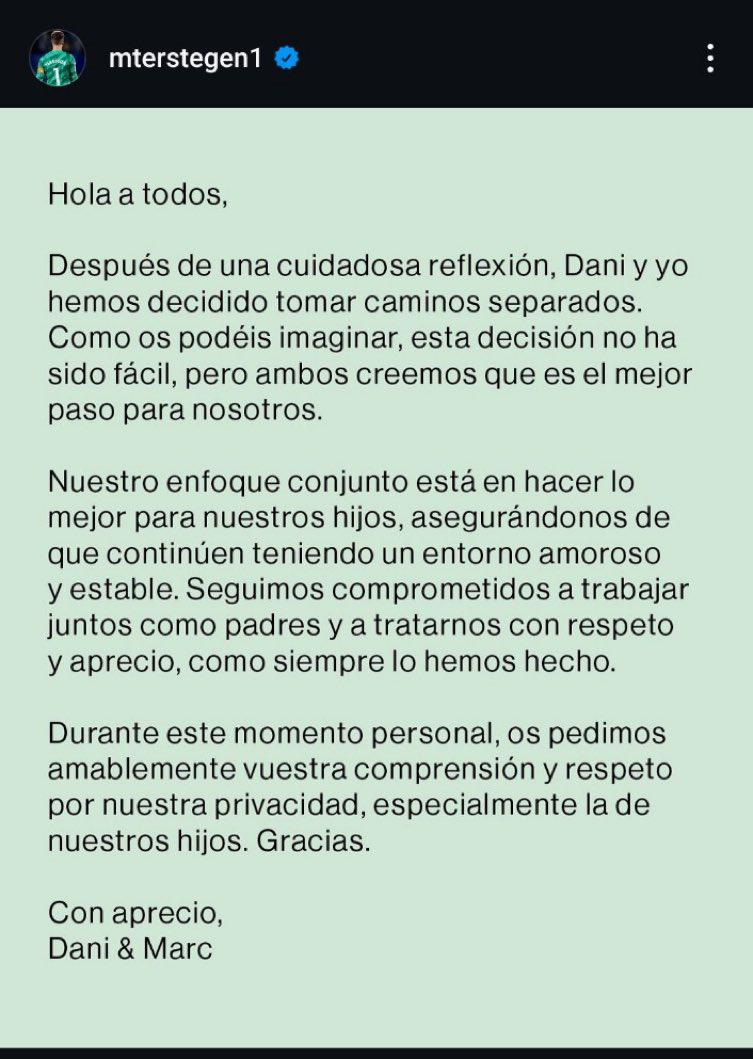 Figura del Barcelona se separa en su peor momento y revela qué pasó tras 13 años: “Creemos que es lo mejor”