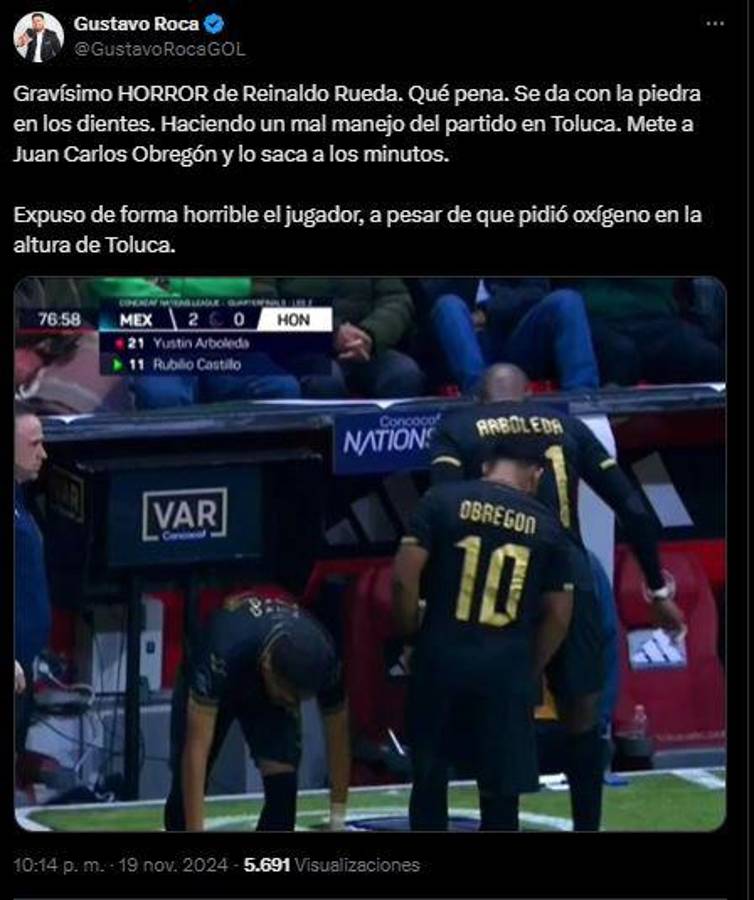 La prensa hondureña atiza contra Reinaldo Rueda tras goleada ante México: “Es toda tuya”, “Expuso de forma horrible al jugador” y “Fue vulnerable”