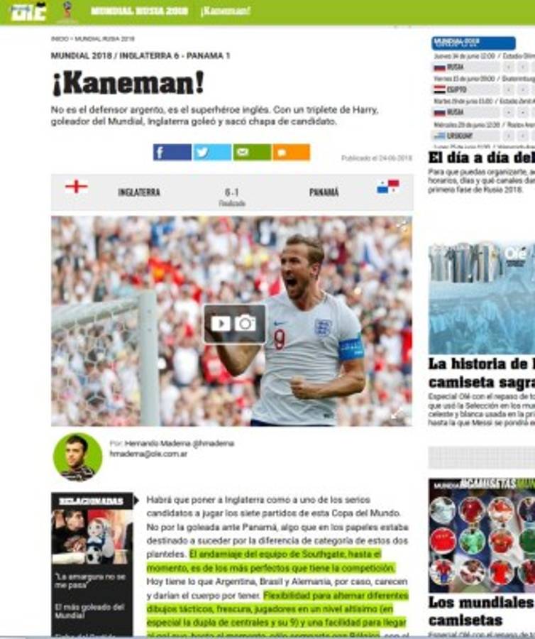 Así reaccionó la prensa mundial tras la paliza de Inglaterra sobre Panamá