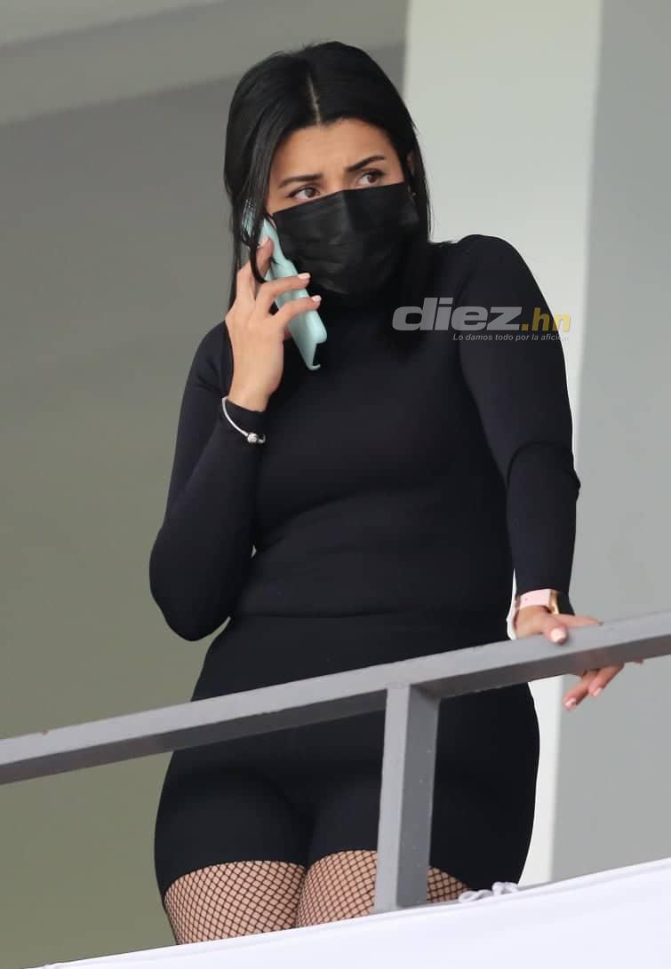 ¿Quién era la chica de negro en el Nacional? Belleza, colorido y lo que comía la Tota Medina en pleno juego Platense-Motagua