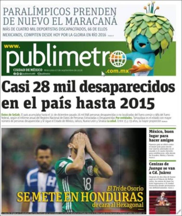 Titulares de portadas en México: '¿Por los suelos, a qué juega?'