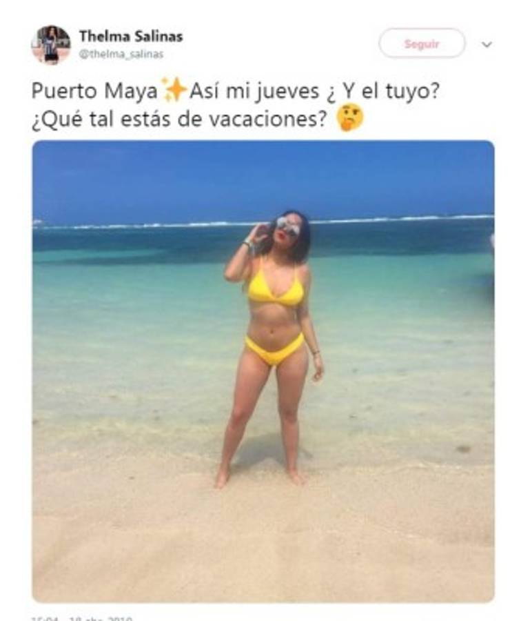 Presentadora mexicana vacaciona en las playas de Roatán, Honduras
