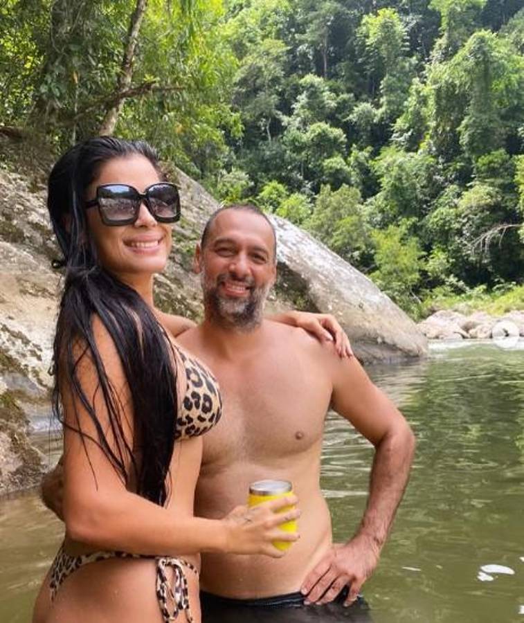 El ex del Olimpia Fabio de Souza y sus vacaciones con la hermosa Ana Gonçalves en Roatán; le pidió matrimonio