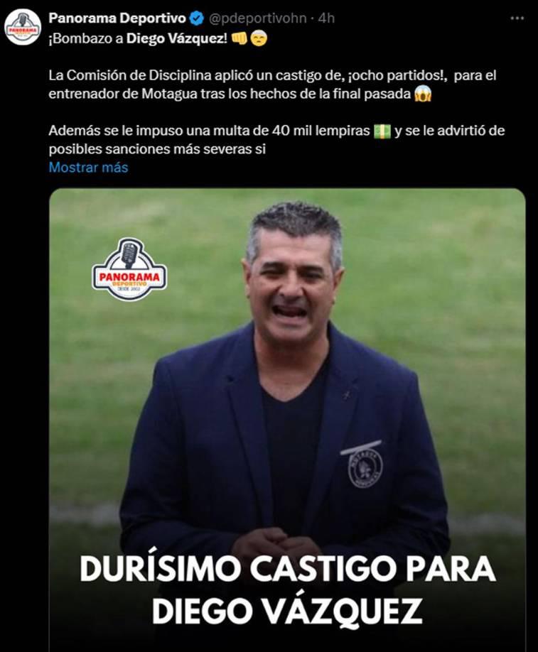 “Faltó que no lo dejaran entrar al país”: la reacción al duro castigo de Diego Vázquez y piden sanción para Olimpia