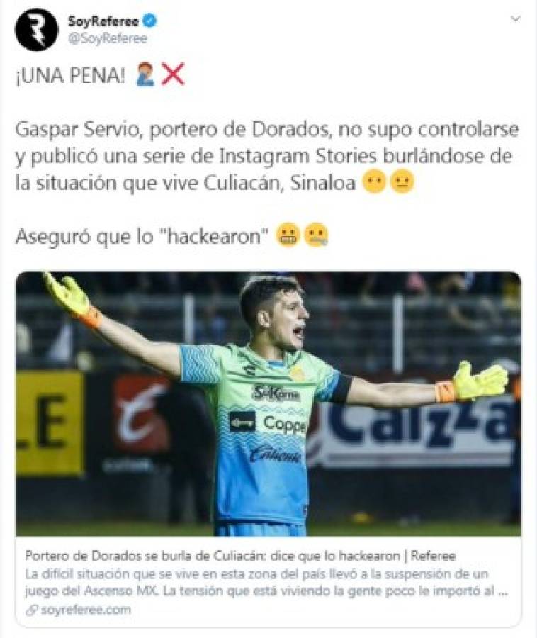 Lo que dicen en redes sociales de Gaspar Servio tras su polémico vídeo en Culiacán: 'Futbolista sin cerebro' 