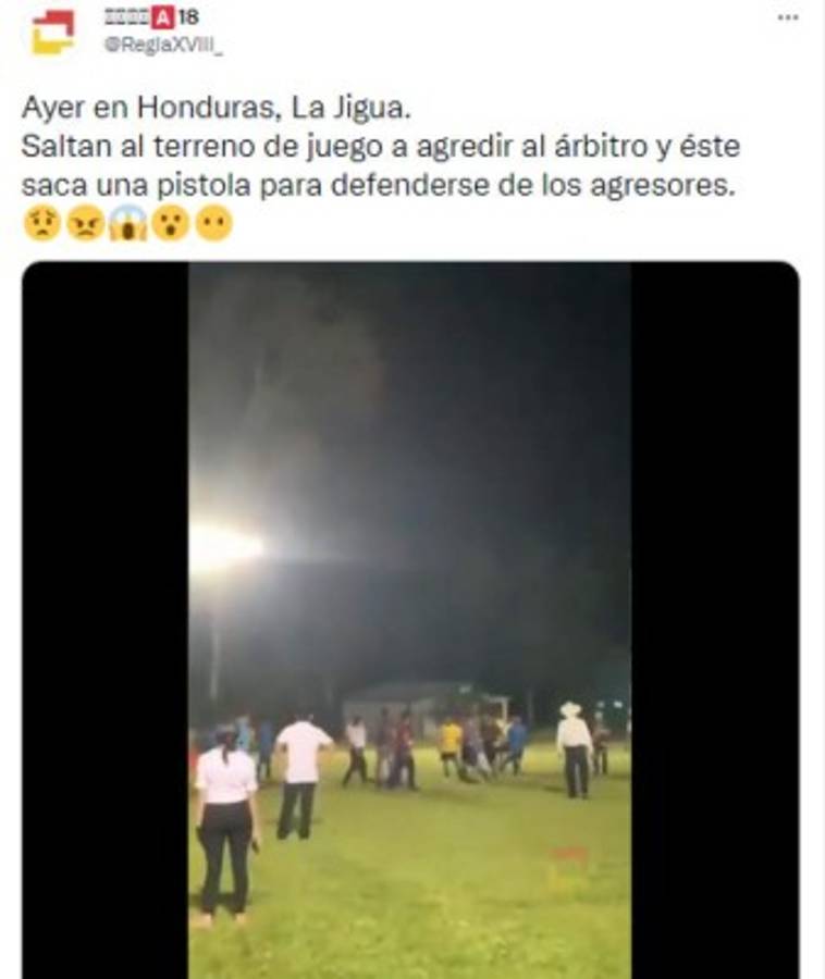 'Barbaridad en Honduras': La repercusión mundial que generó el árbitro que sacó una pistola en Copán  