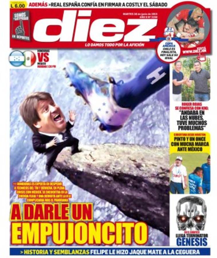 Las mejores portadas de Diez sobre la rivalidad Honduras-México