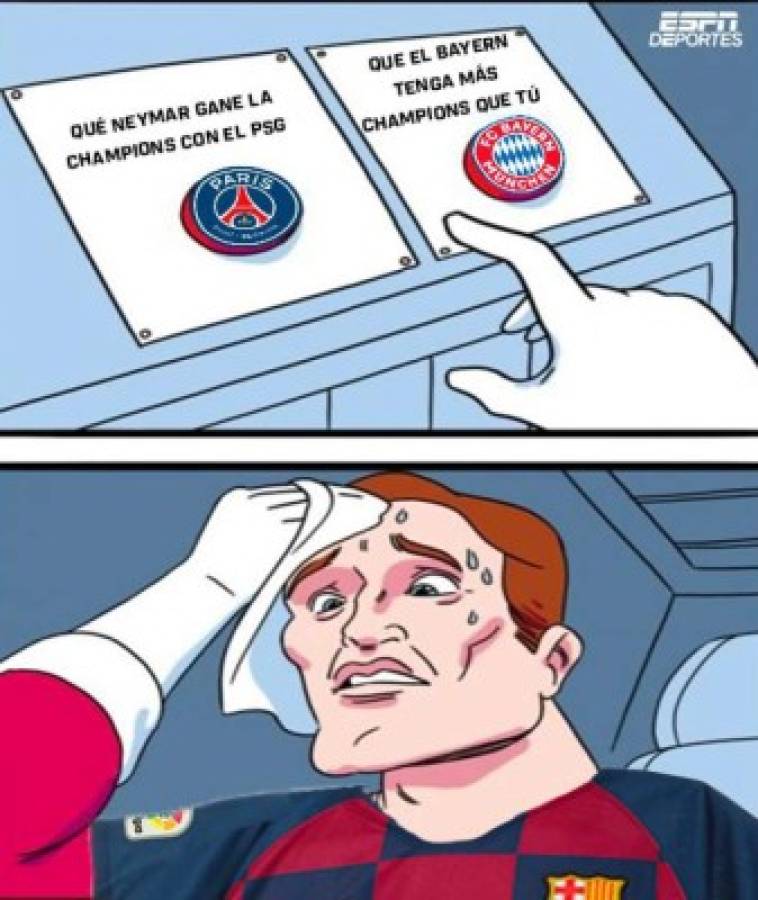 Los memes destrozan a Neymar, Mbappé y al PSG tras perder la final de la Champions League