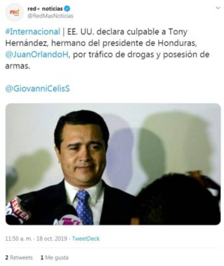 Tony Hernández: Lo que dicen los medios internacionales sobre la sentencia del exdiputado