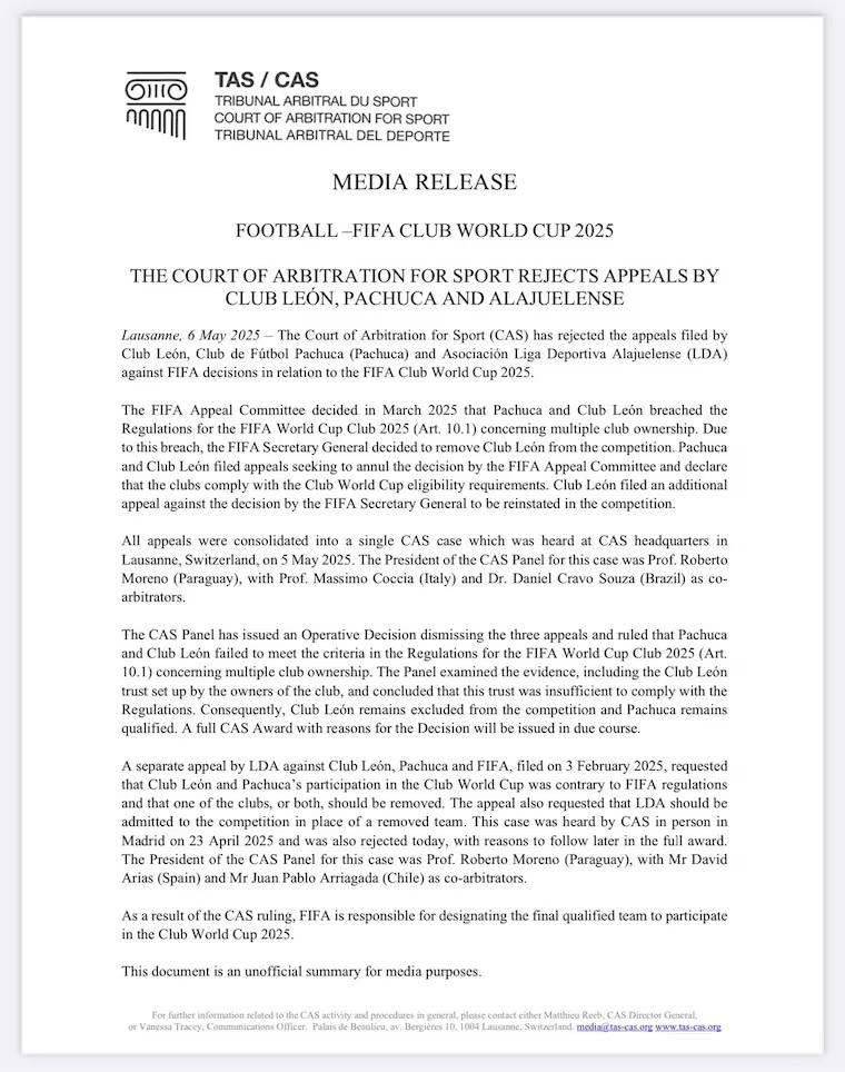 OFICIAL: León y James reciben el peor golpe de su historia; la dura respuesta a FIFA por el nuevo equipo del Mundial de Clubes