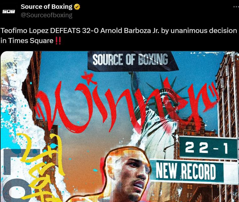 Teófimo López dominante, Conquistó Nueva York: El mundo del boxeo y la prensa internacional se rinden ante el catracho