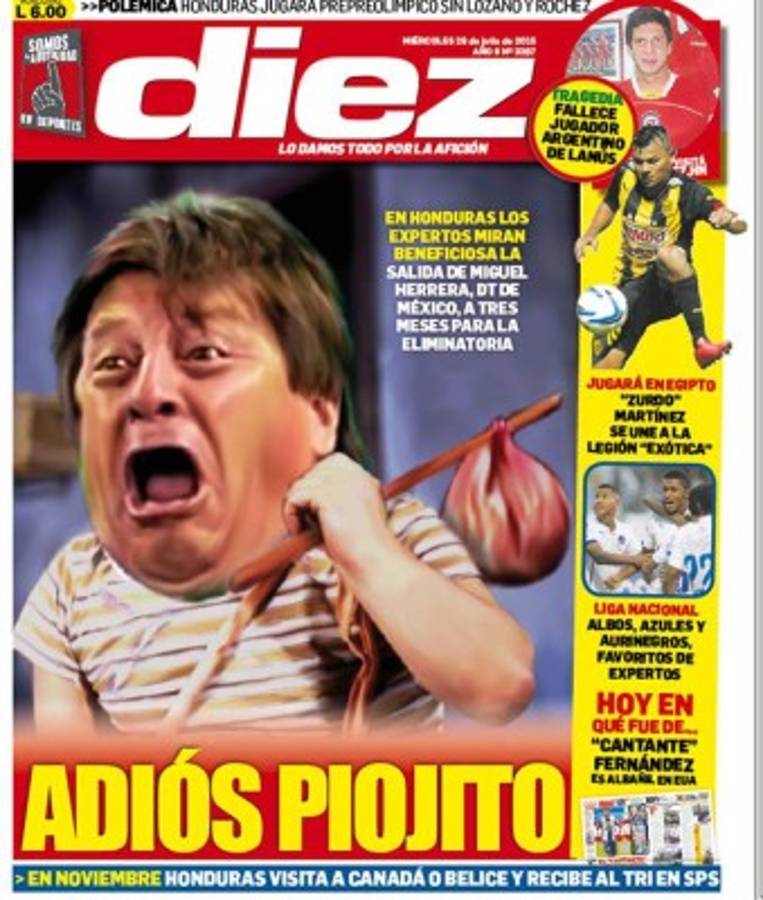 Las mejores portadas de Diez sobre la rivalidad Honduras-México