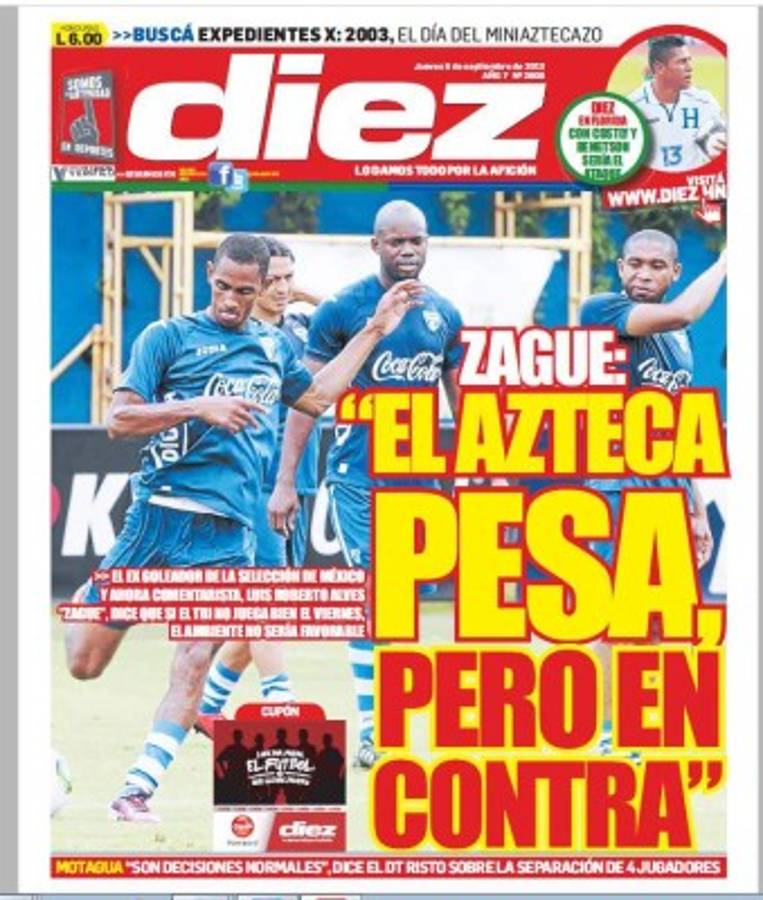 Las mejores portadas de Diez sobre la rivalidad Honduras-México