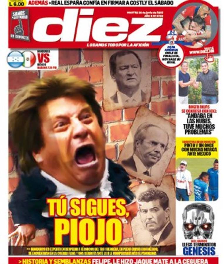 Las mejores portadas de Diez sobre la rivalidad Honduras-México