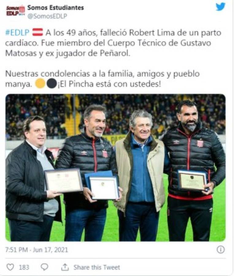 Muerte de Robert Lima estremeció al mundo del fútbol en Sudamérica: 'Esperaba que fuera un error o una mentira'