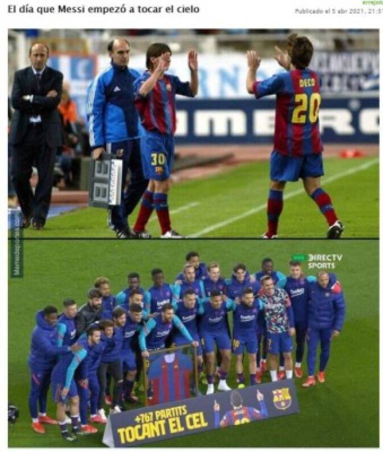 Messi 'toca el cielo' y llenan de burlas a Lenglet en los mejores memes del día para Barcelona