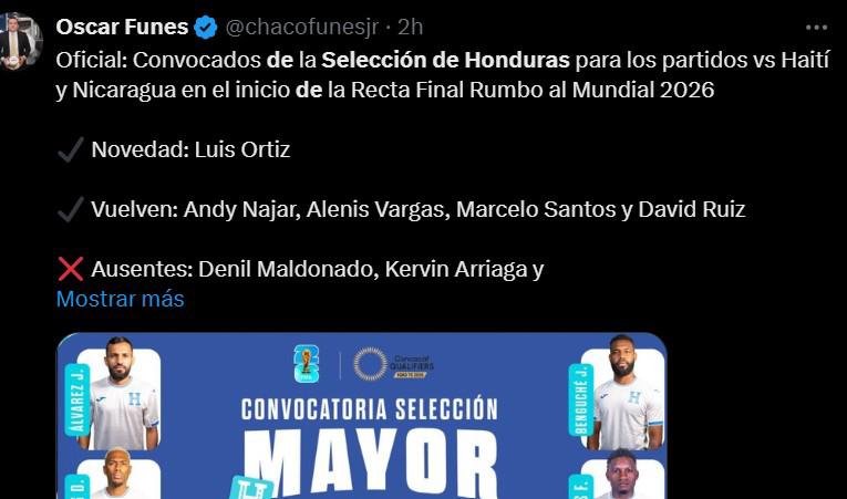 Empieza el sueño, Los elegidos de la H: así reaccionó la prensa a la convocatoria de Honduras para la eliminatoria