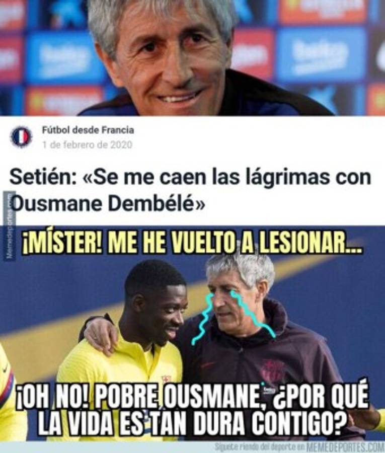 Los memes humillan a Dembelé tras su nueva lesión en Barcelona y hasta Bale es tendencia
