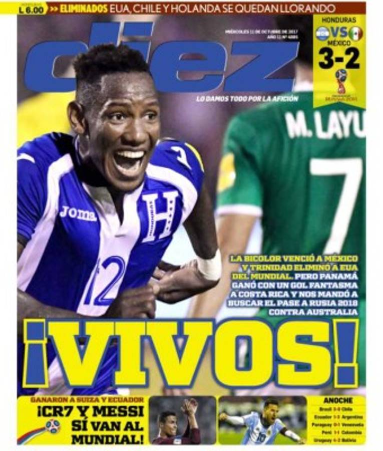 ¡EMOTIVAS! Así amanecieron las portadas tras disputarse la última fecha para Rusia 2018