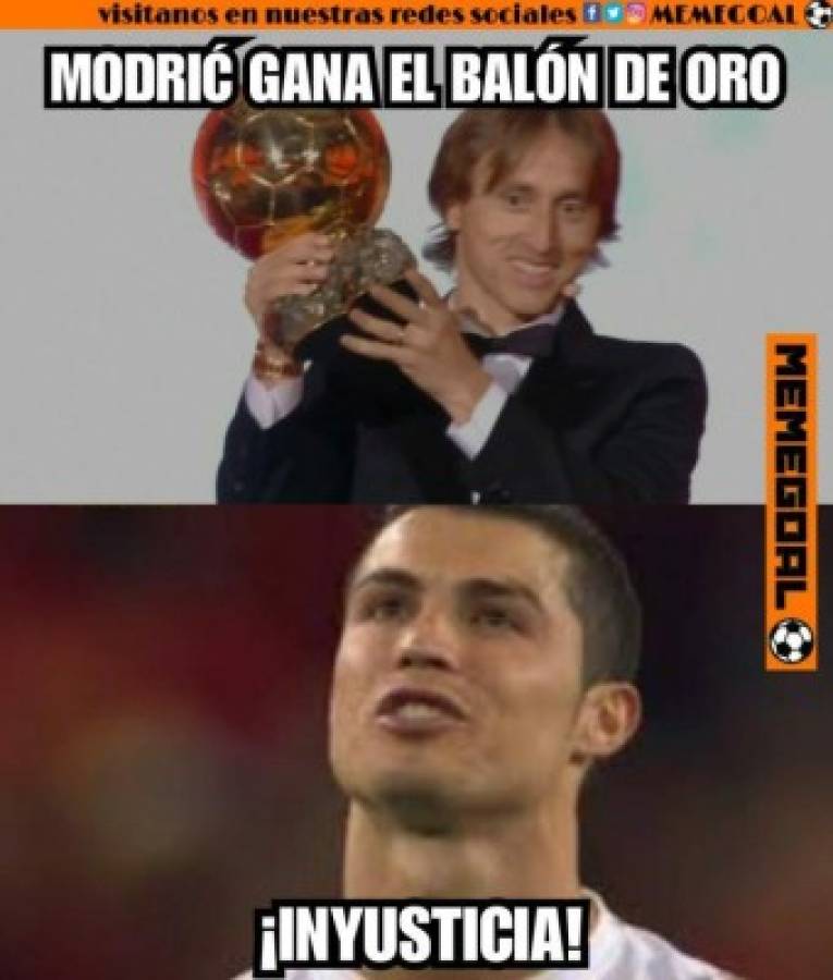 Memes: Destruyen a Cristiano Ronaldo y Messi por el Balón de Oro conquitado por Modric