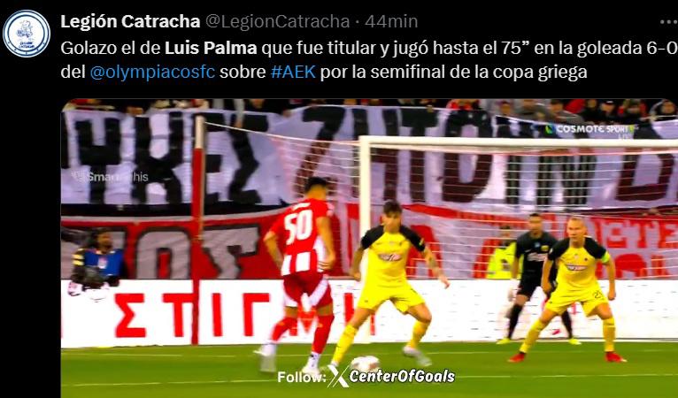 “Para nada es acomodado”, “Está de vuelta”: Prensa se rinde con el golazo de Luis Palma con Olympiacos de Grecia