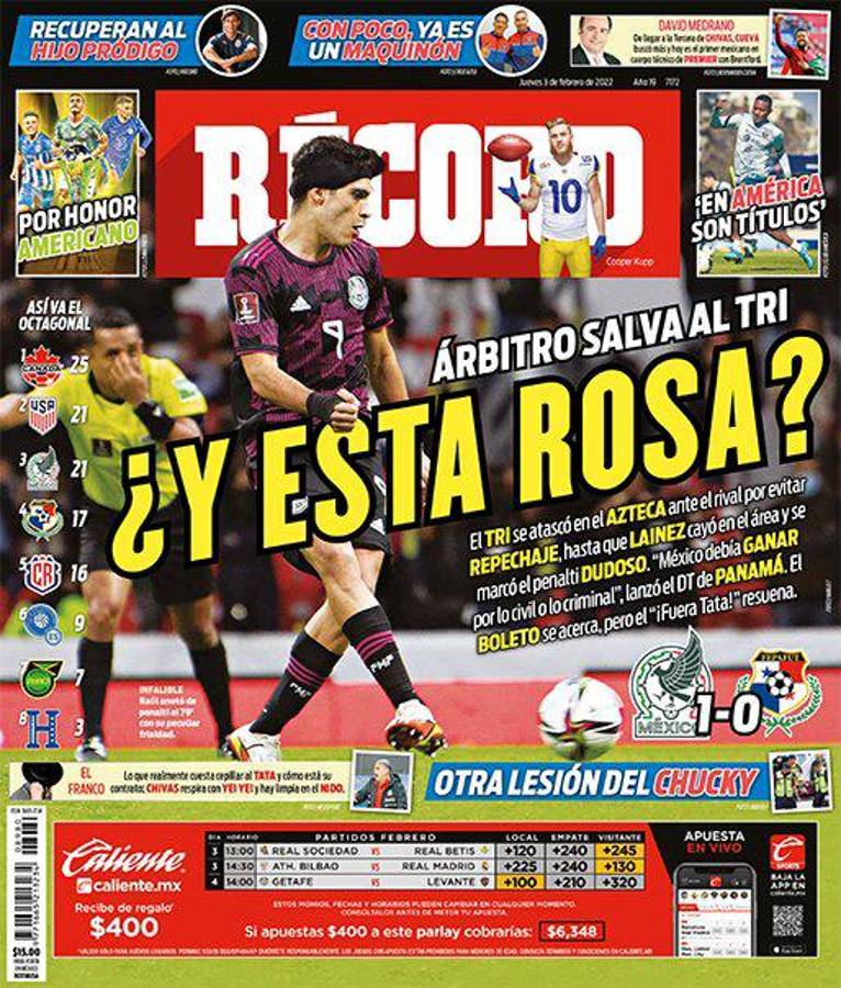 ‘‘Asalto a mano armada en el Azteca’’ y ‘‘la manita de Concacaf’’: así reacciona la prensa tras el polémico triunfo de México sobre Panamá
