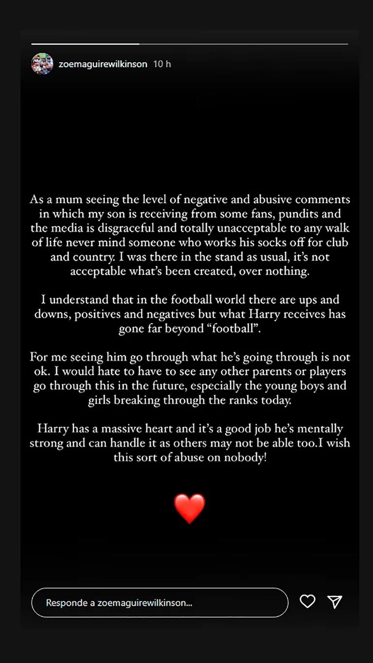 Cansada de las críticas y el bullying hacia su hijo, madre de Harry Maguire sorprende y toma una determinación