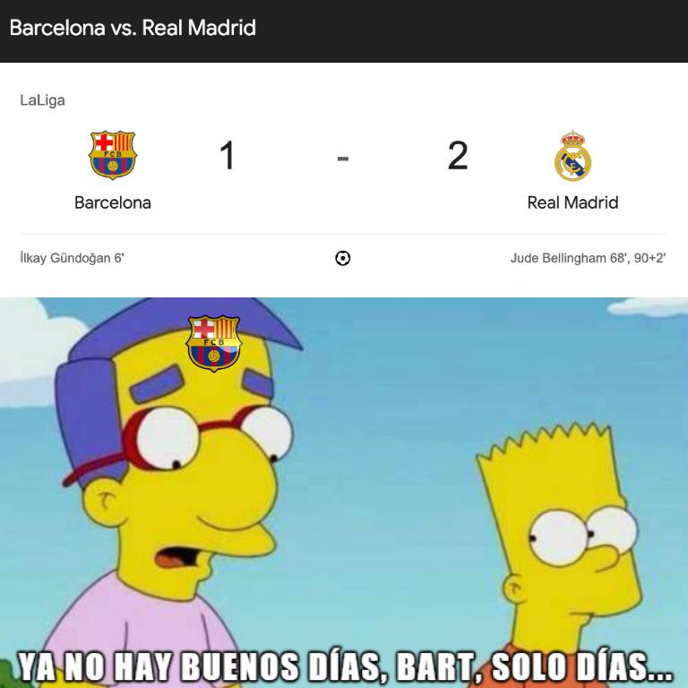 Bellingham es protagonista: los memes se burlan del Barcelona luego de caer ante Real Madrid en el Clásico