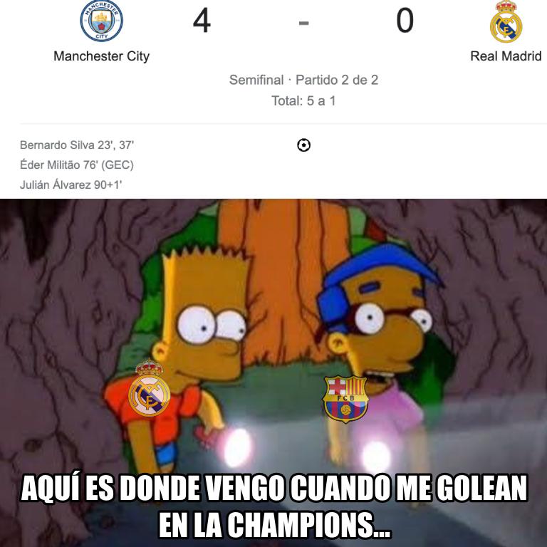 ¡Hasta el Barcelona! Real Madrid es víctima de terribles memes tras ser eliminado por el City en la Champions League