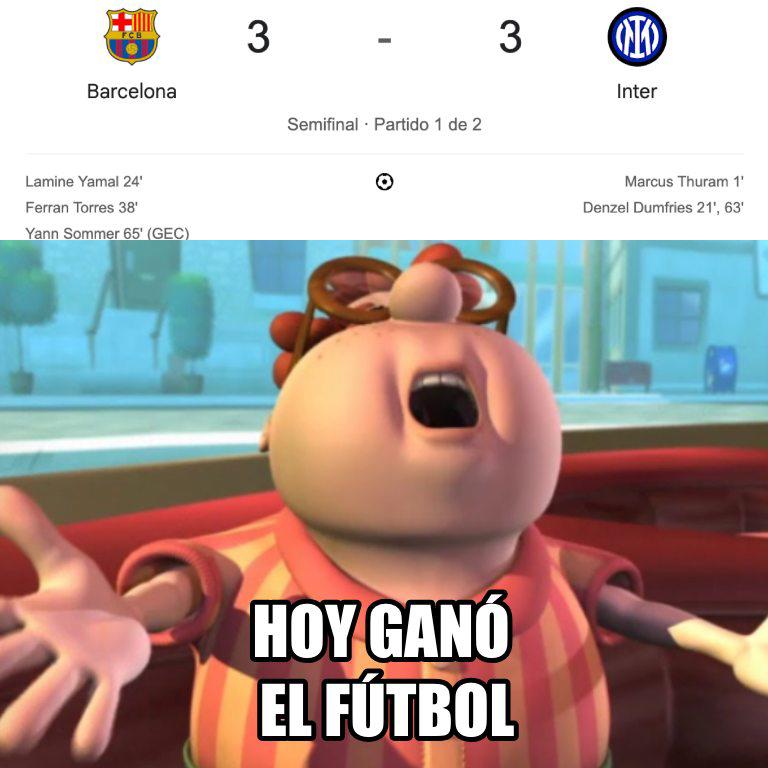 Explotaron las redes: los memes que dejó el Barcelona-Inter en las semifinales de la Champions