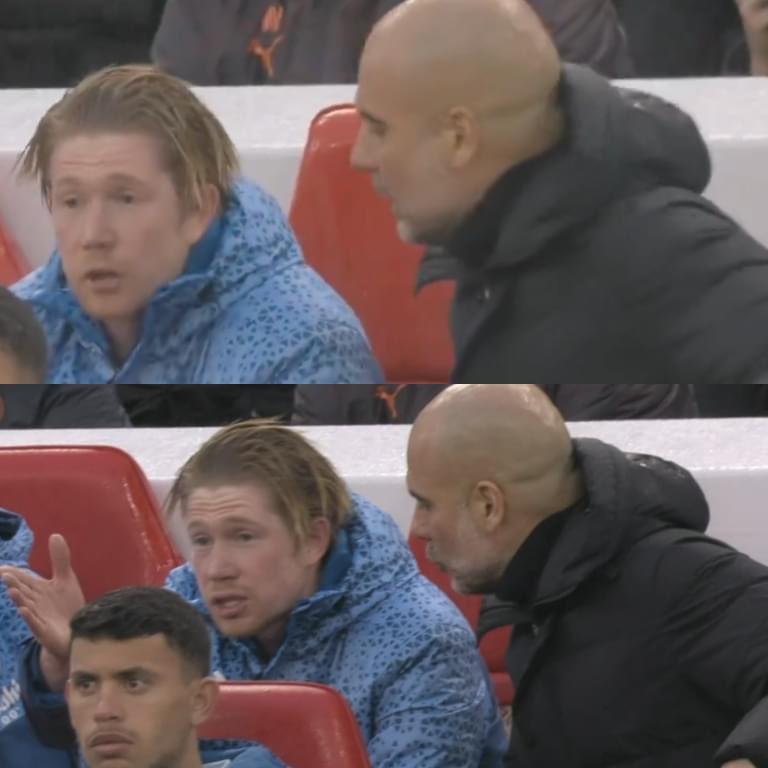 De Bruyne y su bronca en la banca con Pep Guardiola, la polémica en el Liverpool-Manchester City y Haaland no apareció